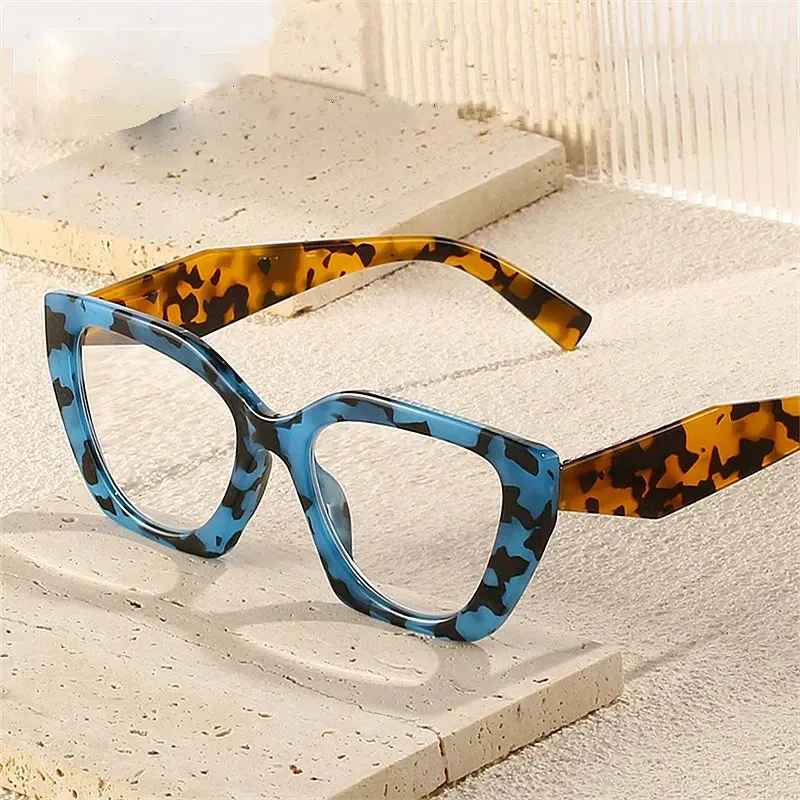 Nuevo en gafas ópticas de ojo de gato para mujer, gafas graduadas para miopía, gafas de lectura para hipermetropía, gafas de ordenador antiluz azul