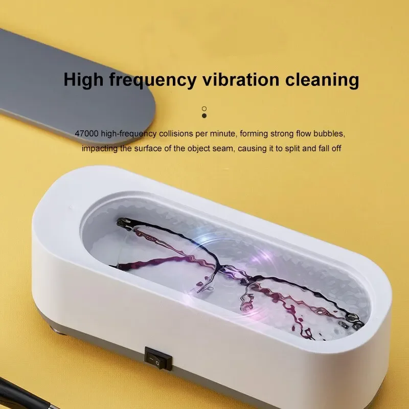 High-Frequency Ultrasonic Glasses Cleaner Machine - Wireless Control, Multi-Purpose Cleaning for Eyewear and Accessories