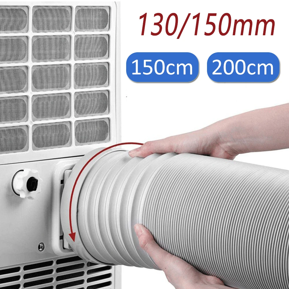 Tubo de extensión de conducto de aire acondicionado móvil, accesorio telescópico y Flexible, manguera de ventilación de 130/2M, 150 y 1,5mm