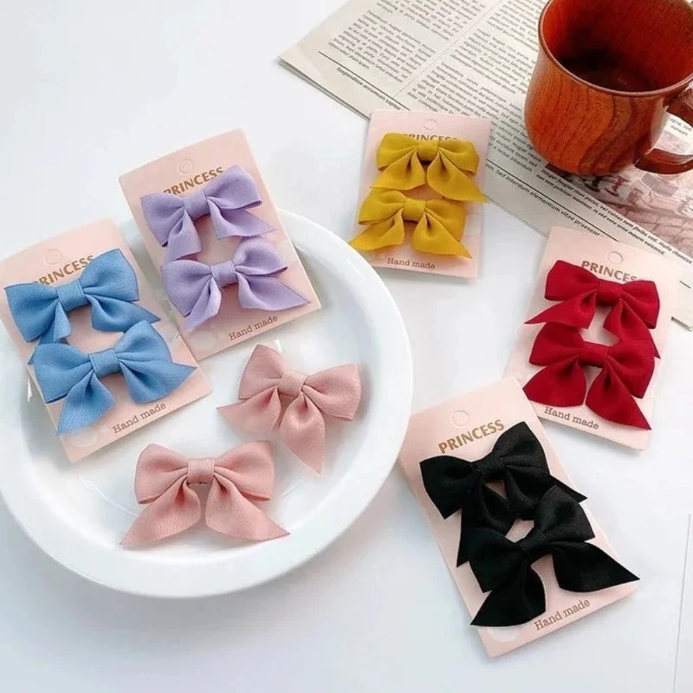 Nouveau mignon arc couvre-chef doux petite fille cheveux accessoires été filles Net rouge Clips bébé épingles à cheveux enfants pinces à cheveux cadeaux