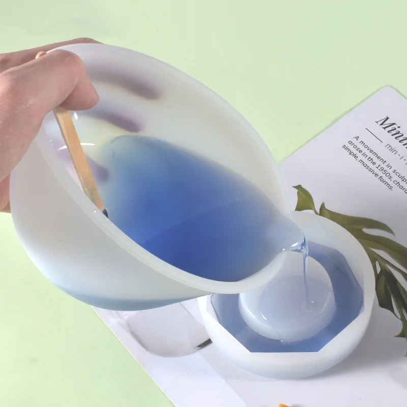 DIY คริสตัลอีพ็อกซี่เรซิ่นหัตถกรรมเครื่องมือ 600ml พร้อมซิลิโคนถ้วยวัดเครื่องประดับทําเครื่องมือ