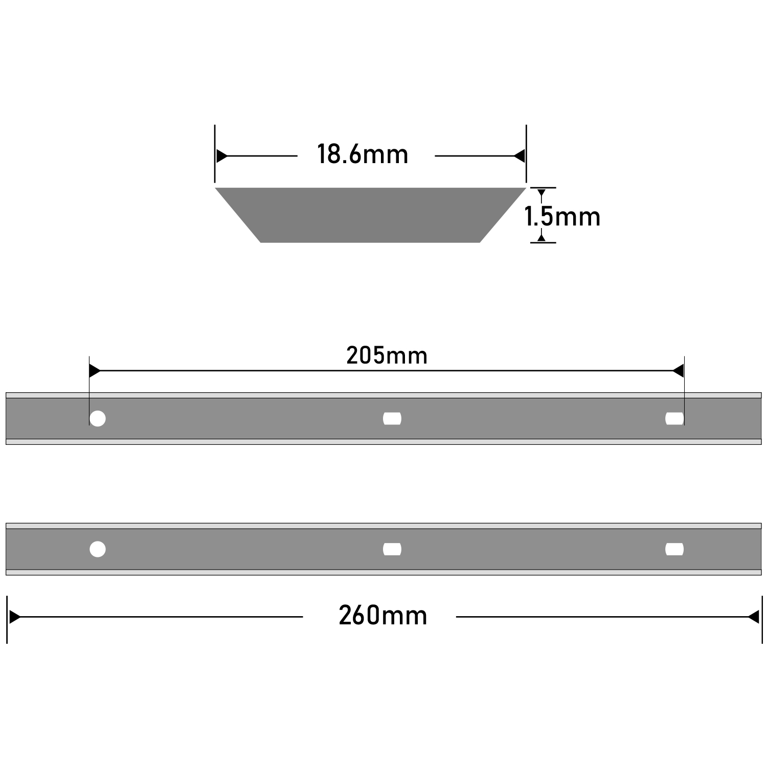 Metabo HC 260 260K C/E/M AWEPT106 SIP 01338 Elektra Beckum HC260/M s700s3 HSS 2개용 260mm×18.6mm×1.5mm 플레너 블레이드 나이프