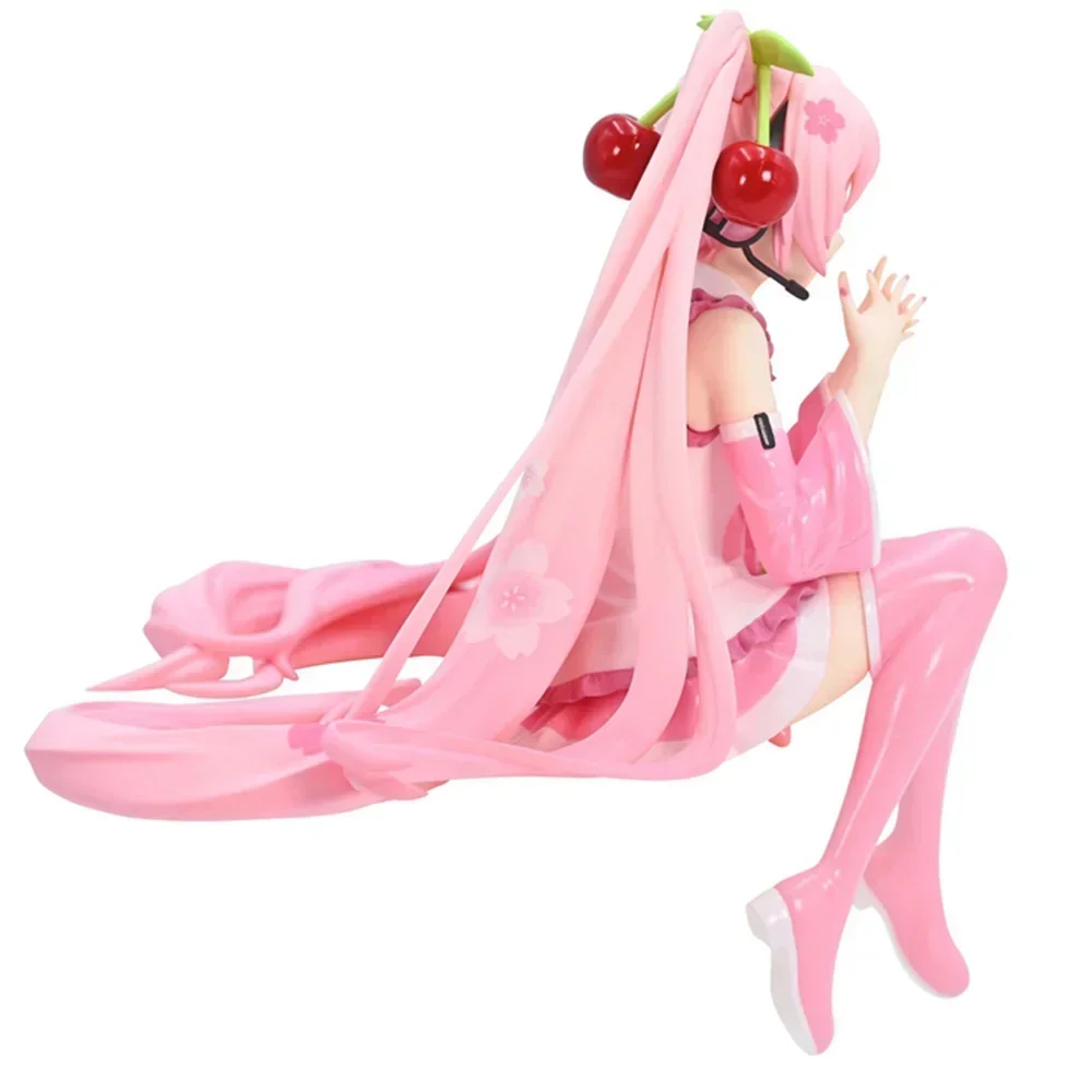 Hot Hatsune Miku อะนิเมะชุดสีชมพู PVC ของเล่นการกระทํา Cherry pink Cherry Blossom ตกแต่งรวบรวมของขวัญ