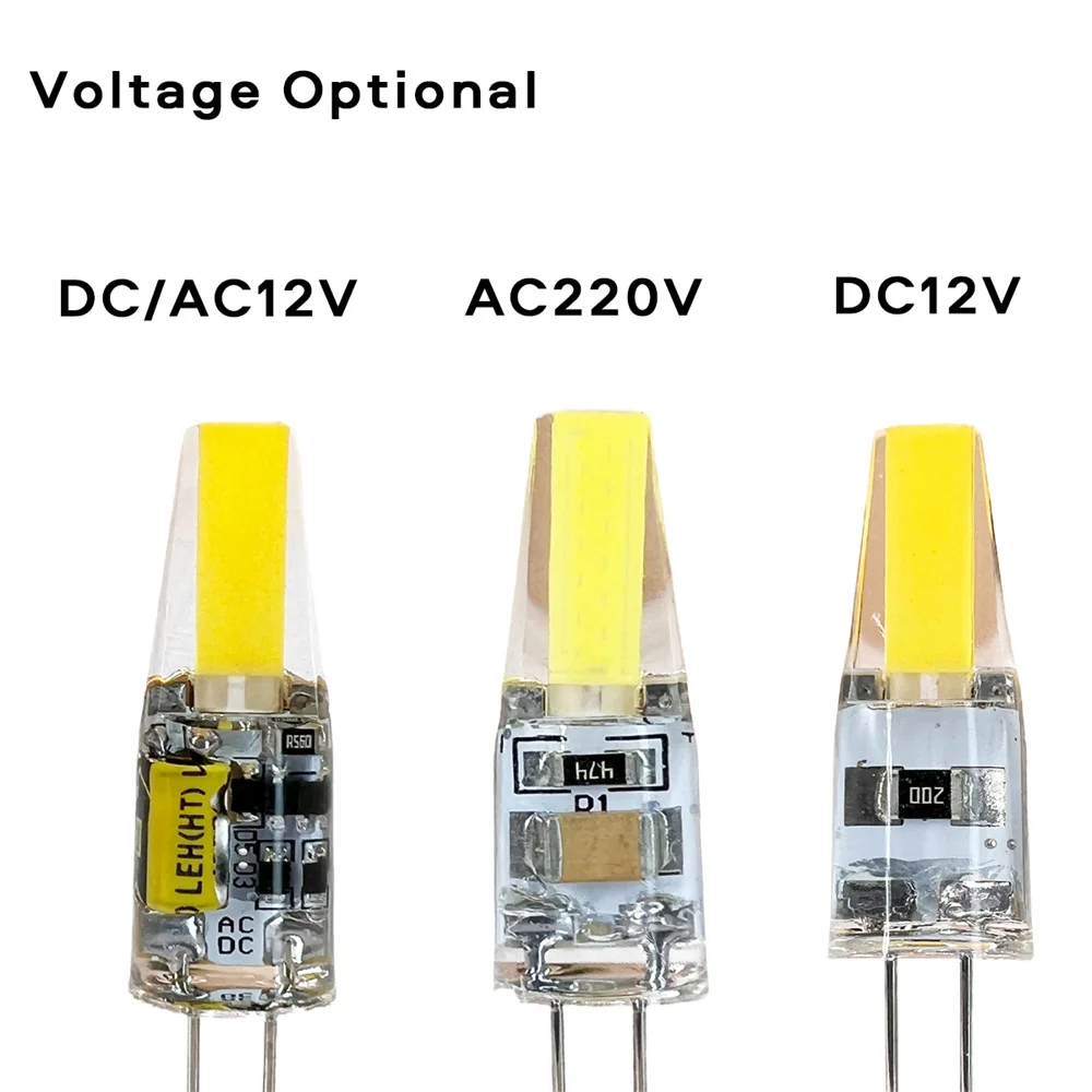 10 unids/pack regulable Mini G4 LED COB lámpara 6W bombilla AC DC 12V 220V velas reemplazan 30W 40W halógeno para foco de araña