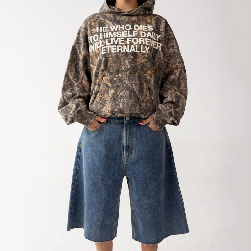 Sudaderas con capucha Y2K Harajuku con patrón de camuflaje de gran tamaño, Sudadera con capucha retro suave y cálida de Hip hop, ropa de calle a la moda para hombres y mujeres
