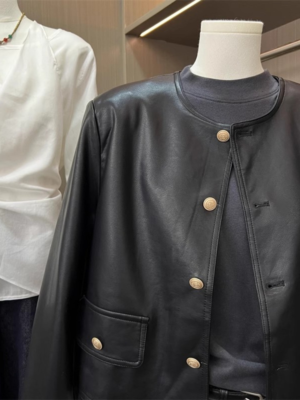 Jaqueta de Couro PU Preta Fena Estilo Curto 2025 Primavera Nova Tamanho Pequ Roupas de Motocicleta Marca Trendy Cool S...