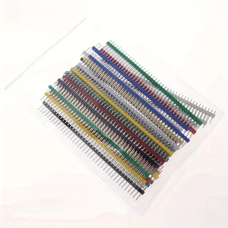 30PCS 40 핀 파손 가능 핀 헤더 2.54mm 단일 행 남성 헤더 커넥터 키트 Arduino 용 PCB 핀 스트립