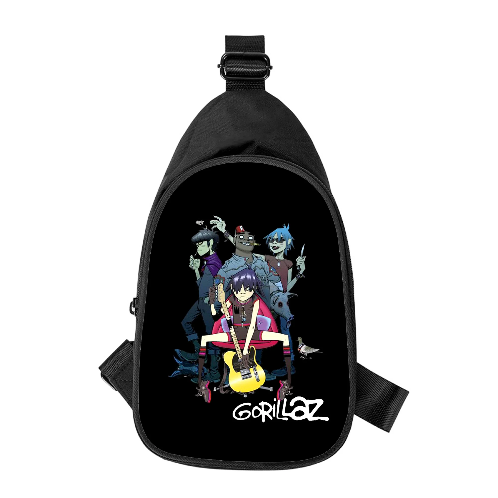 Gorillaz band 3D Print New Men Cross Chest Bag Diagonally Women Shoulder Bag Husband School Waist Pack Male chest pack