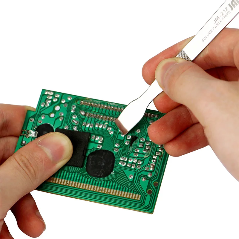 JM-Z12 Memory Metal Tin Scraping Knife Pry Opening Spudger Solder Paste Mixing Knife Mobile Phone Tablet PC Repair Tools