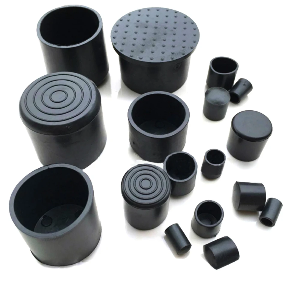 Vòng Đen Ghế Bàn Chân Ống Bao 6Mm ~ 63Mm Ống Ống Cấp Bọc PVC Mềm Mũ Cao Su cho Đồ Nội Thất Chân Bảo Vệ