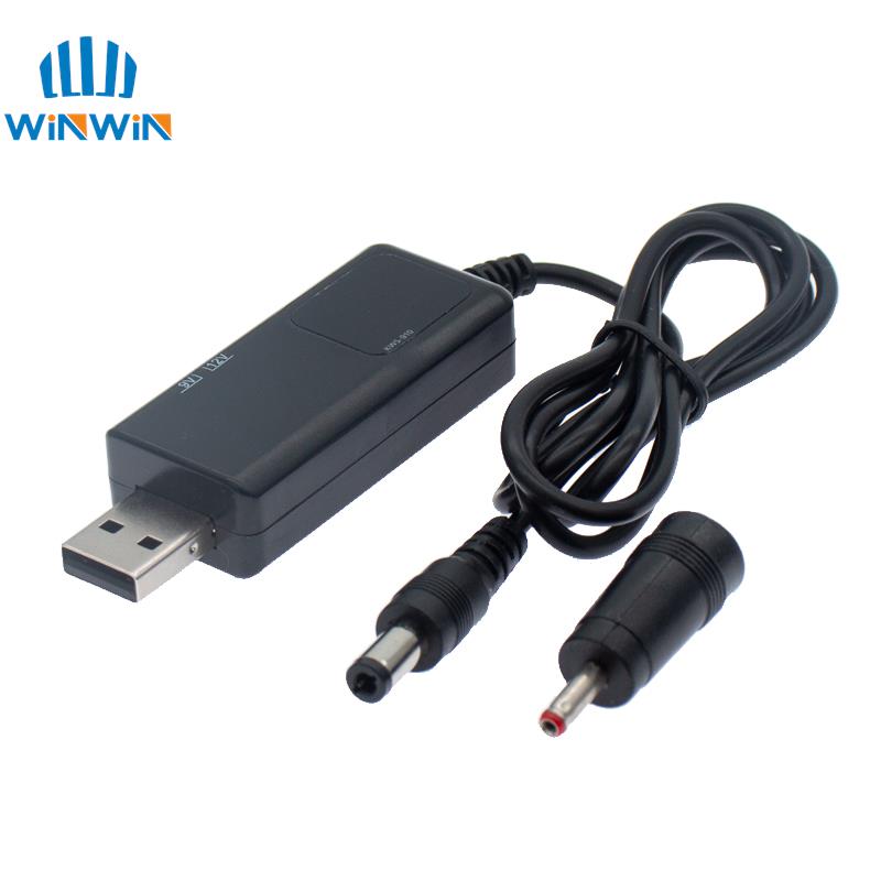 Conversor de impulso usb dc 5v para 9v 12v cabo conversor usb step-up + conector 3.5x1.35mm para fonte de alimentação/carregador/conversor de energia