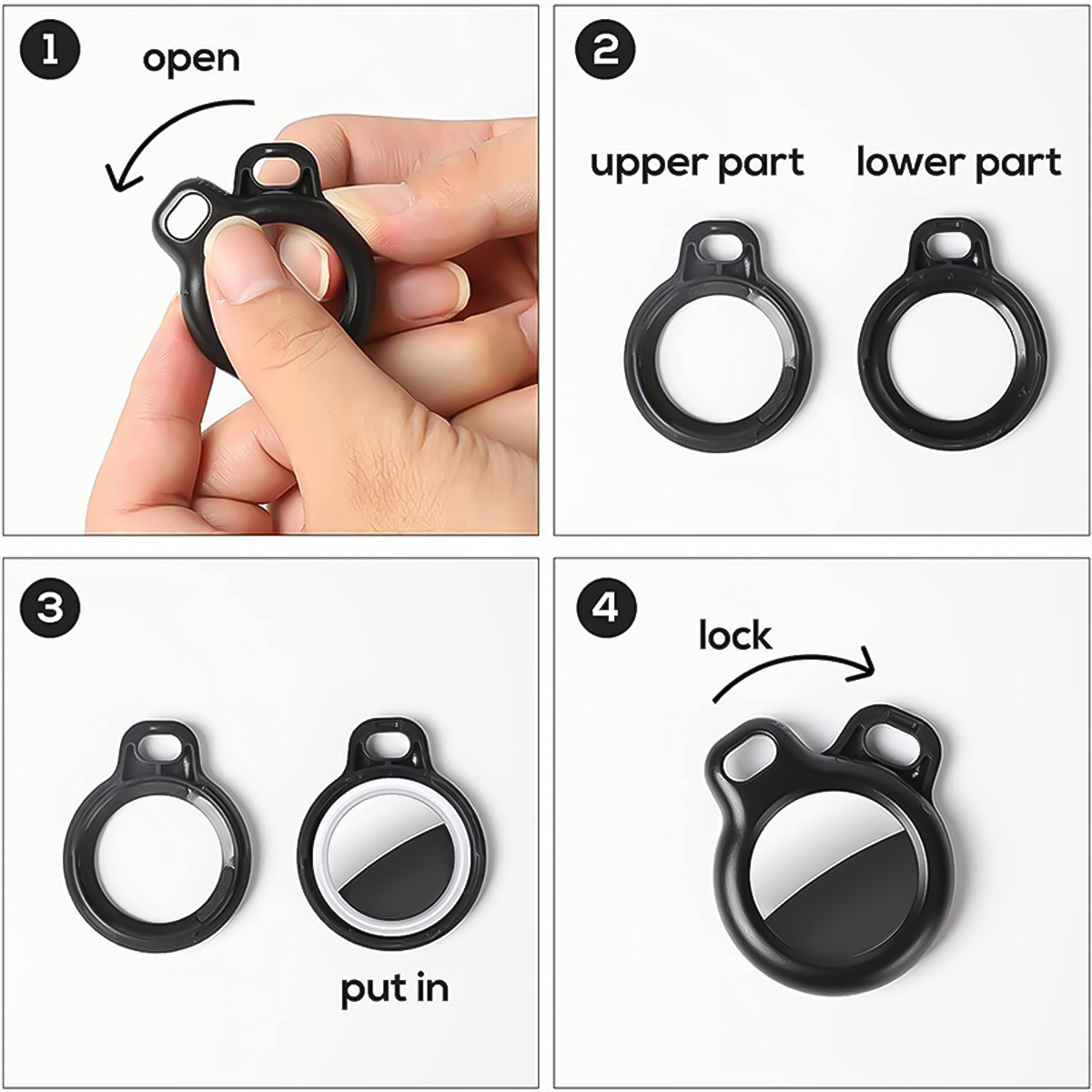 Stylish Holder with Strap For Apple Airtag Case Protective Cover Bumper Tracker Accessories Anti-scratch Keychain Air Tag Cover