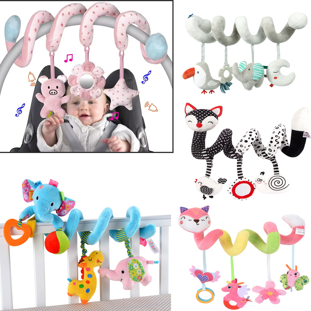 Новинка, детская подвесная спиральная погремушка, интерактивный инструмент для раннего обучения, детская коляска для новорожденных 0-3 лет