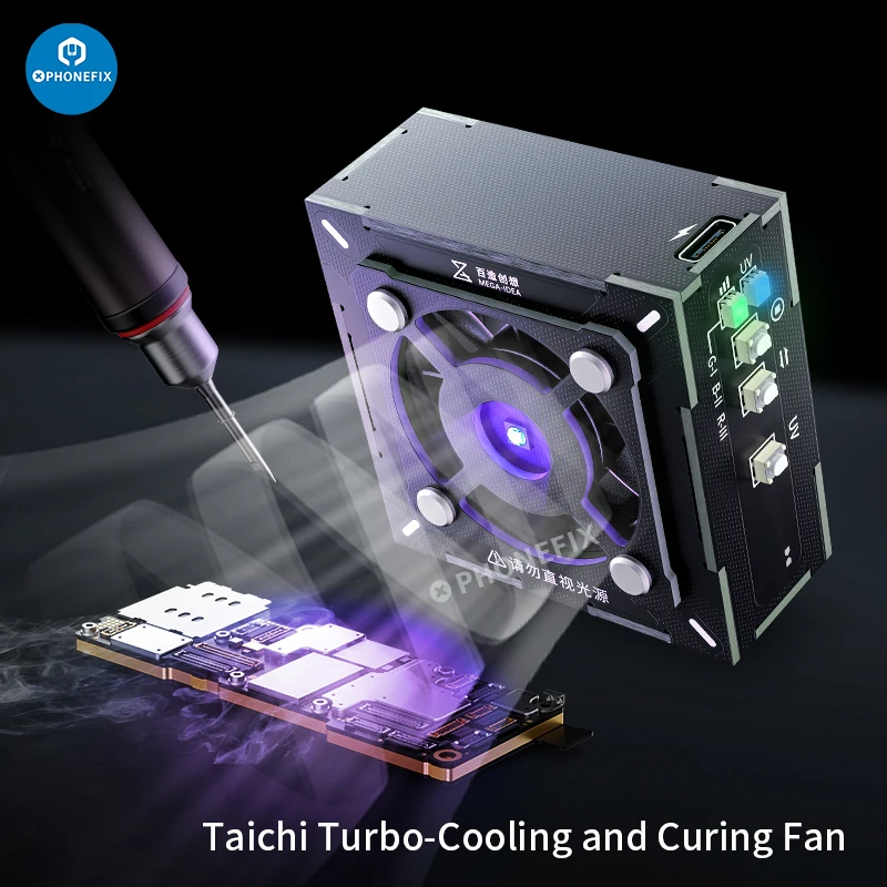 Qianli MEGA-IDEA Bộ, Taichi Turbo Quạt Làm Mát Cho Bo Mạch Chủ Tản Nhiệt UV Chữa Đèn Khói Hút dụng Cụ