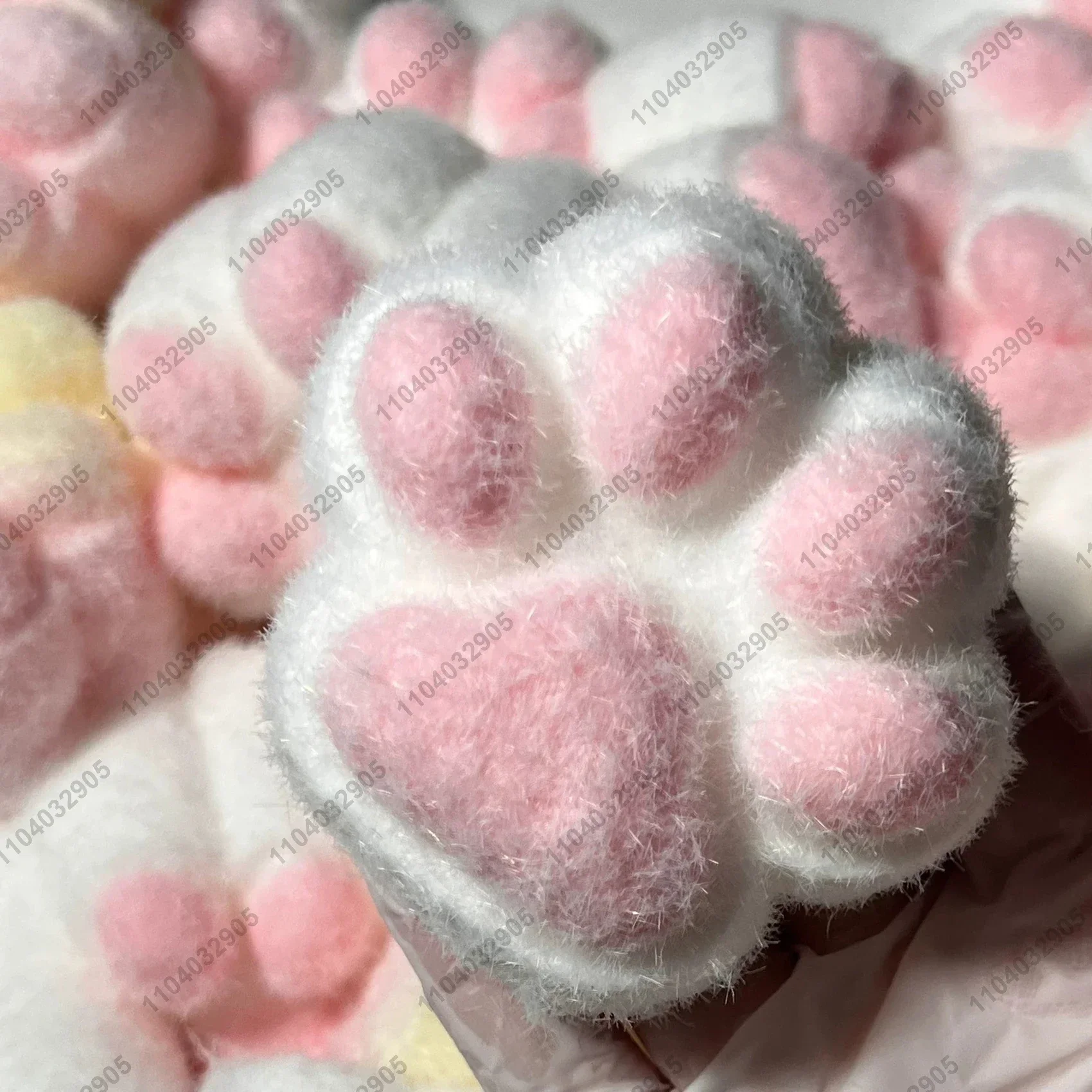 Pata de gato Taba Squishy de silicona, Pie de gato peludo, Squishy, 0,11 kg, malvavisco, pata de gato, juguete para apretar, liberación antiestrés, juguete relajante de mano