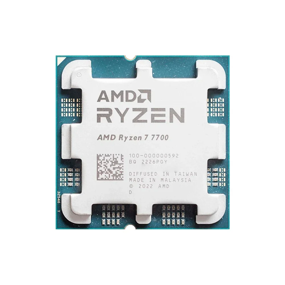 【Marca +】AMD Ryzen 7 7700 R7 7700 CPU 8 núcleos 16 threads 5,3 GHz desbloqueado processador de mesa soquete AM5 CPU para jogos sem pacote