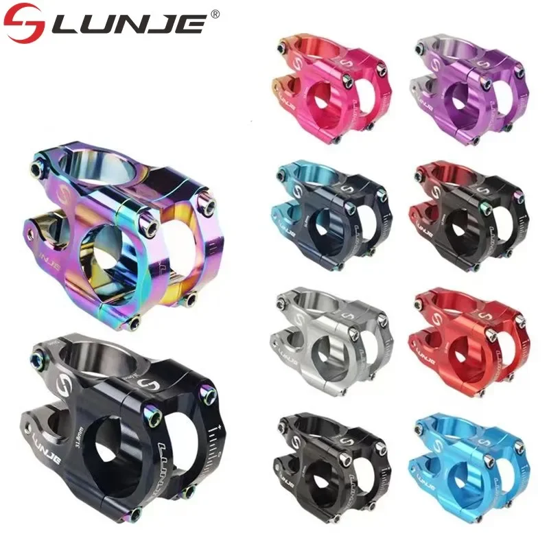 Vástago de bicicleta de carretera MTB, puente de bicicleta de montaña CNC, potencia corta, elevador de escalada de alta resistencia de 31,8mm