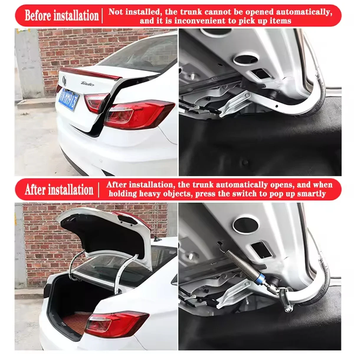 Für Autos Stamm Frühling Werkzeug Heber Automatisch Öffnen Werkzeug Auto Stamm Deckel Frühling Metall Frühling Hebe Gerät Stamm Frühling