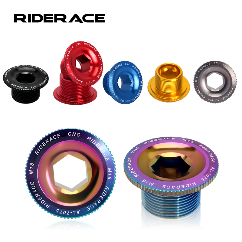 Xe Đạp Quay Cánh Tay Sửa Bu Lông Crankset Hạt Hợp Kim Nhôm MTB Xe Đạp Quay Bao Da Nắp Vặn M18 M20 Bu Lông Cho Shimano quay Tia Nắp