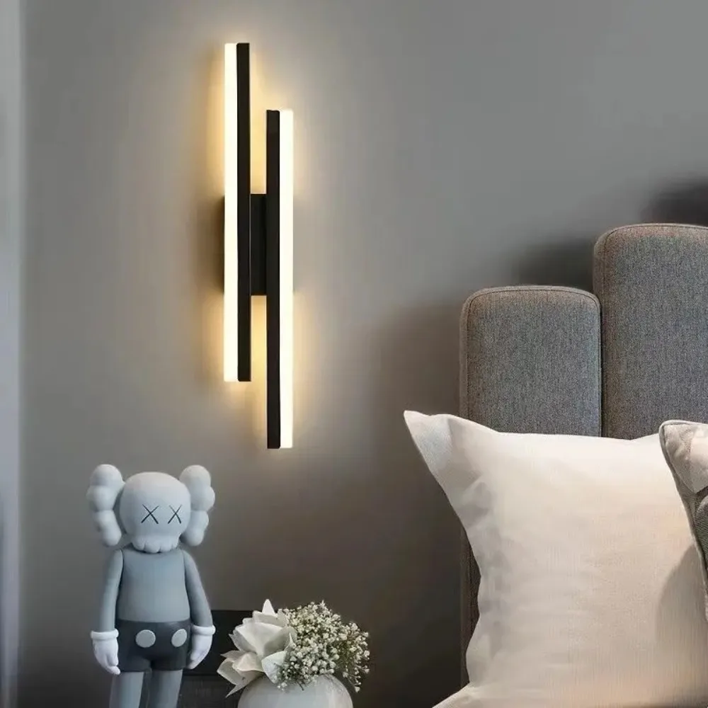 Nowoczesna lampa ścienna LED kinkiety ścienne rura miedziana akrylowy abażur oświetlenie wewnętrzne do salonu oprawa oświetleniowa do korytarza