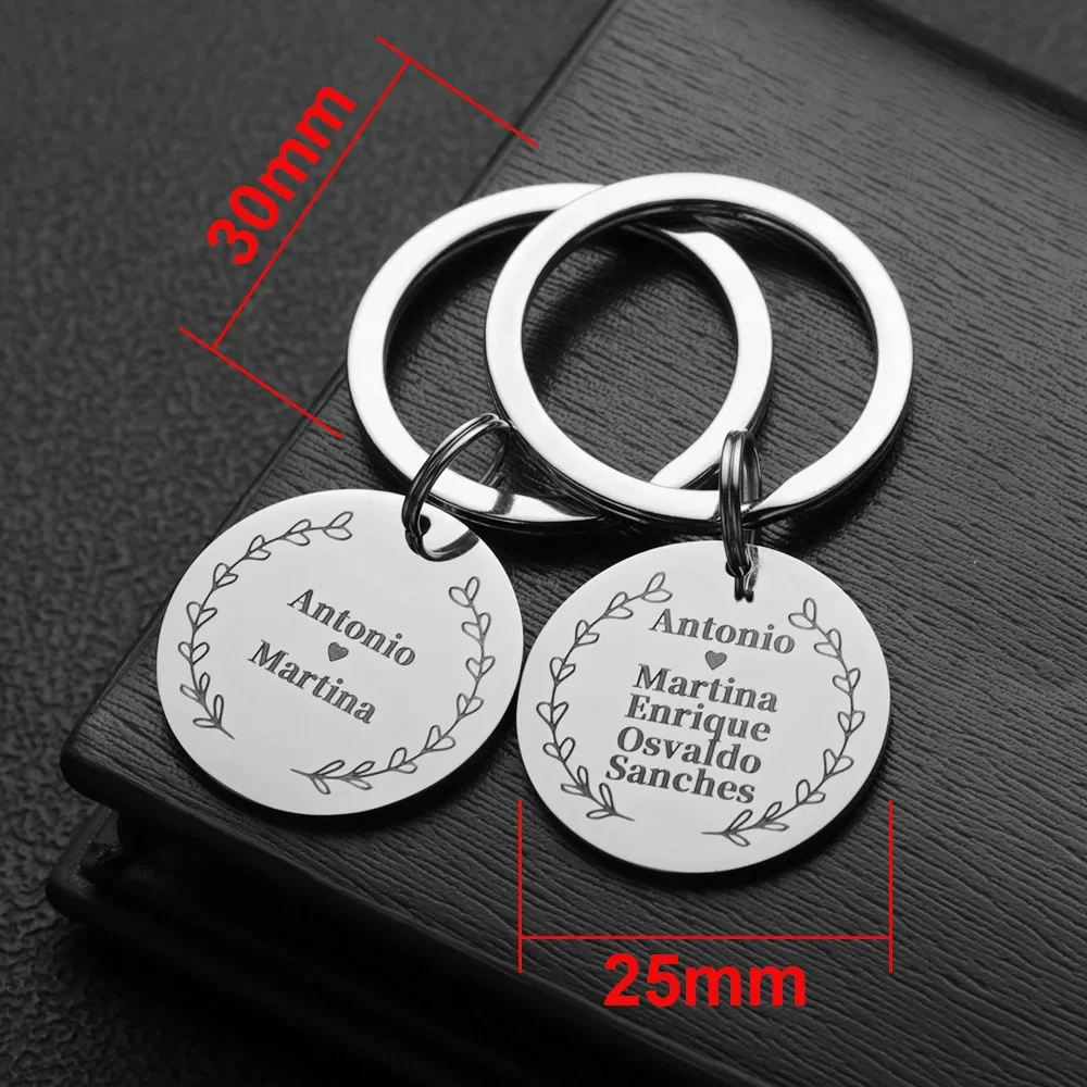 Personalisierter Schlüsselanhänger, Liebesgeschenke, individueller Name, Vatertag, Muttertag, Papa, Mutter, Schlüsselanhänger, Ringe für Papa, Autoschlüsselanhänger