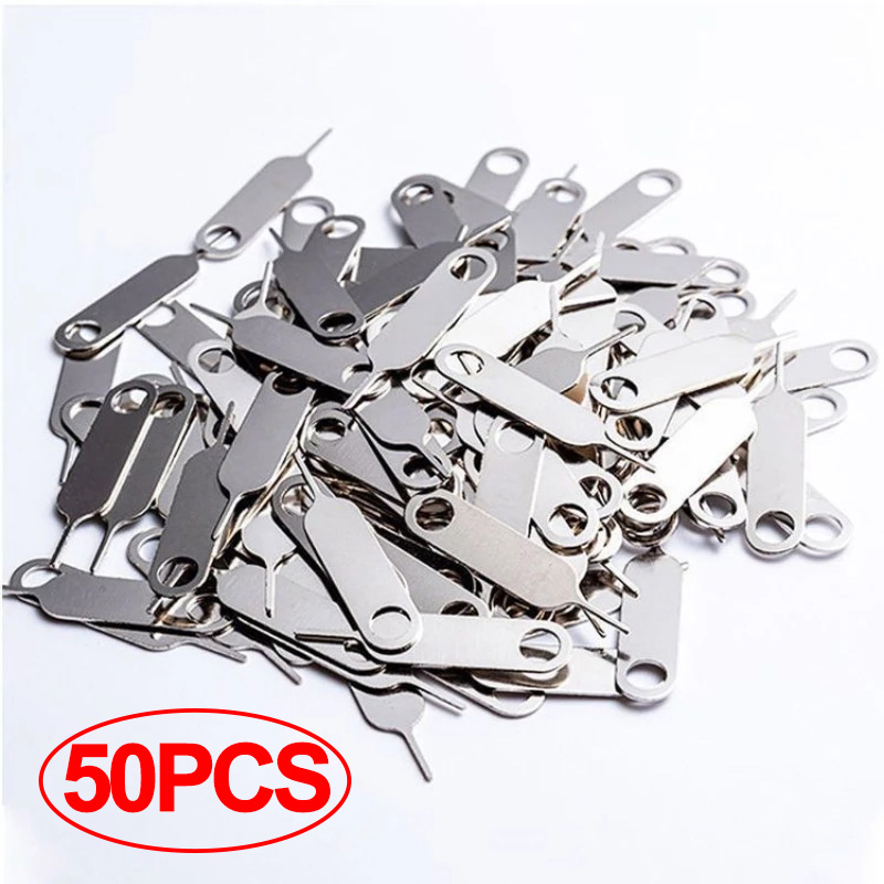 50-1 Stück SIM-Karten fach entfernen Auswurf stift Schlüssel werkzeug Edelstahl offene Nadel für iPhone Samsung Xiaomi Smartphone-Karten fach Pin