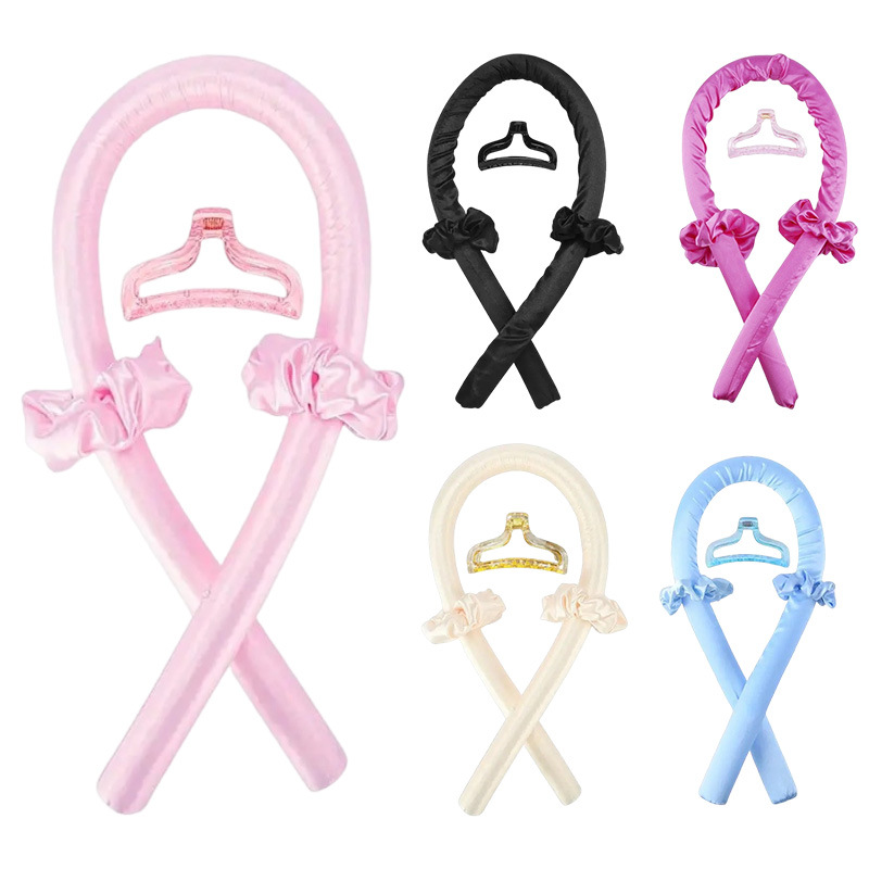 Бигуди Инструменты для укладки волос Безнагревательный стержень для завивки волос Повязка на голову Без нагрева Шелковые кудри Лента Бигуди для волос Спящая мягкая повязка на голову Ленивые волосы