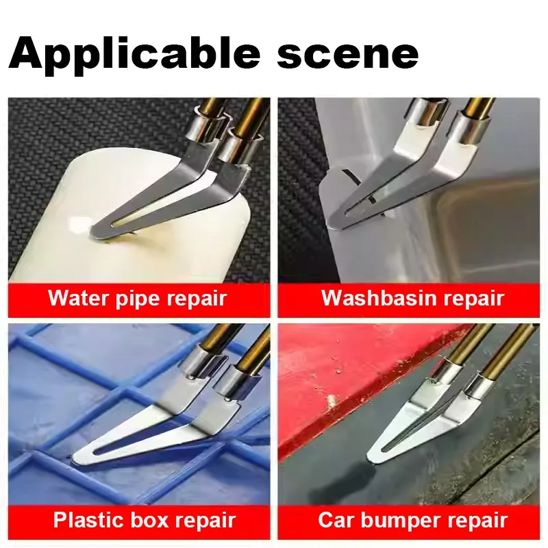 Smooth Head 45° Elbow Stainless Steel Soldering Iron Adjustable Buckle Car Bumper Plastic Welding Rod Hot Melt Repair