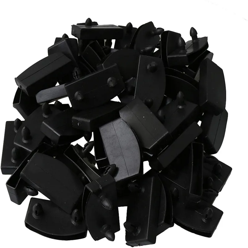 48 Stück Kunststoff-Ersatzbettlatten-Mittel-Endkappenhalter, quadratische Abdeckungen, 53 mm–62 mm