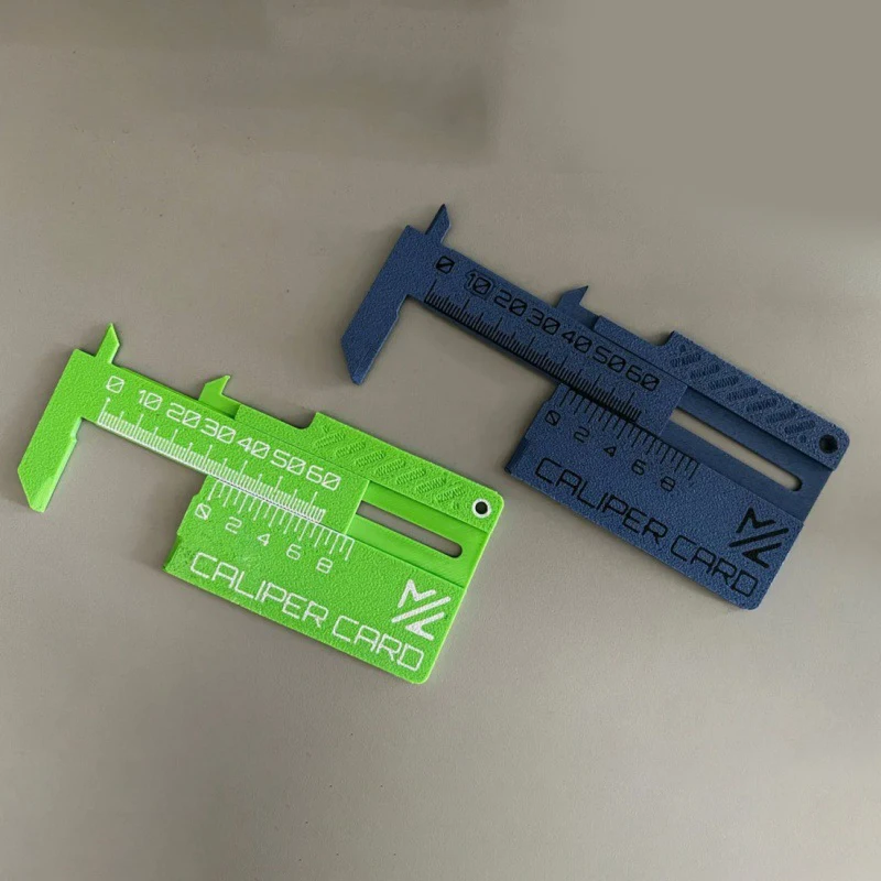 1 PCS New Product Caliper Card Vernier Caliper Card Keychain 3D Printing Measuring Tool Mini Ruler