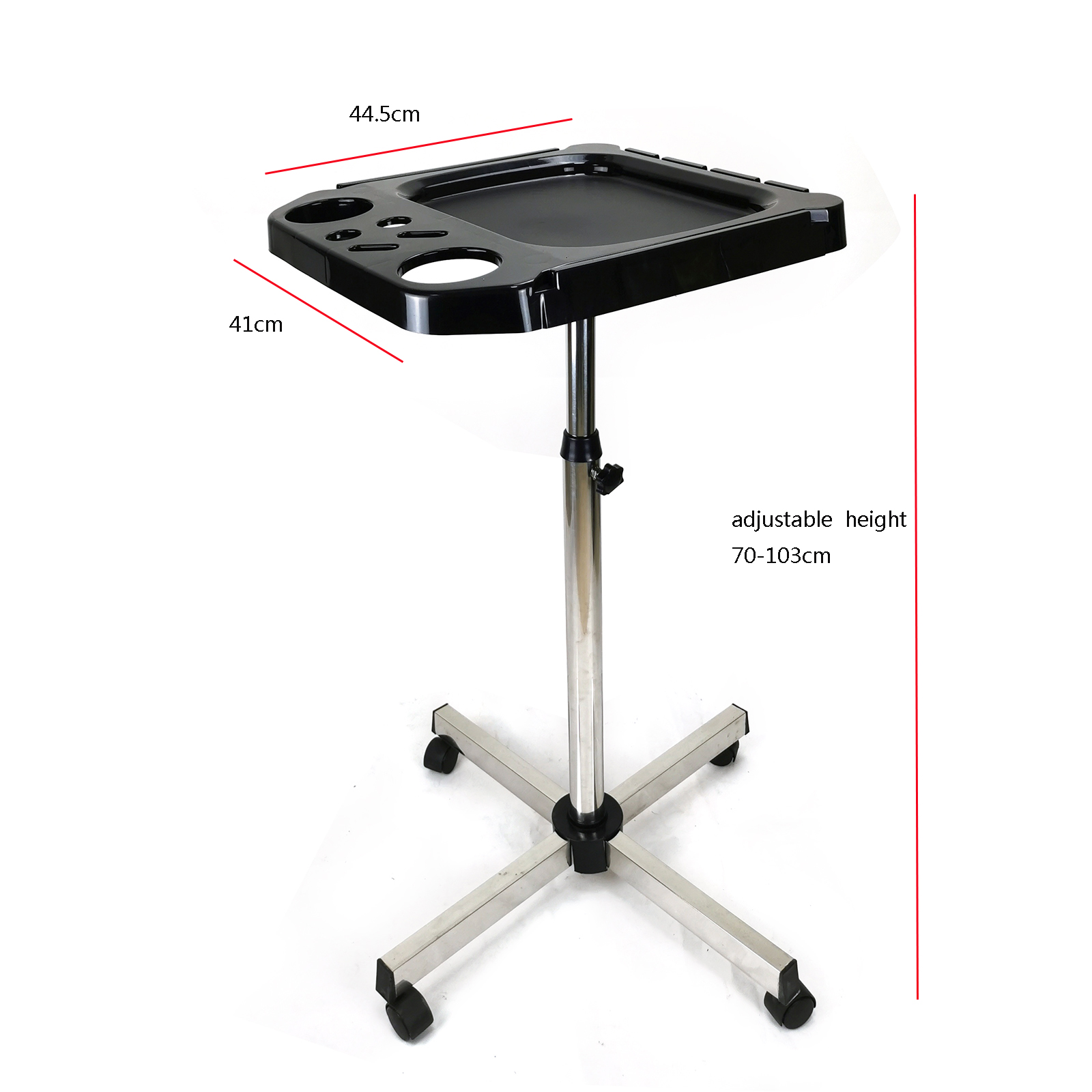 Instrument Beauty Equipment Stand Mobile Salon Spa Rolling Cart Service Trolley Hair Stylist Storage Tray Tattoo Table