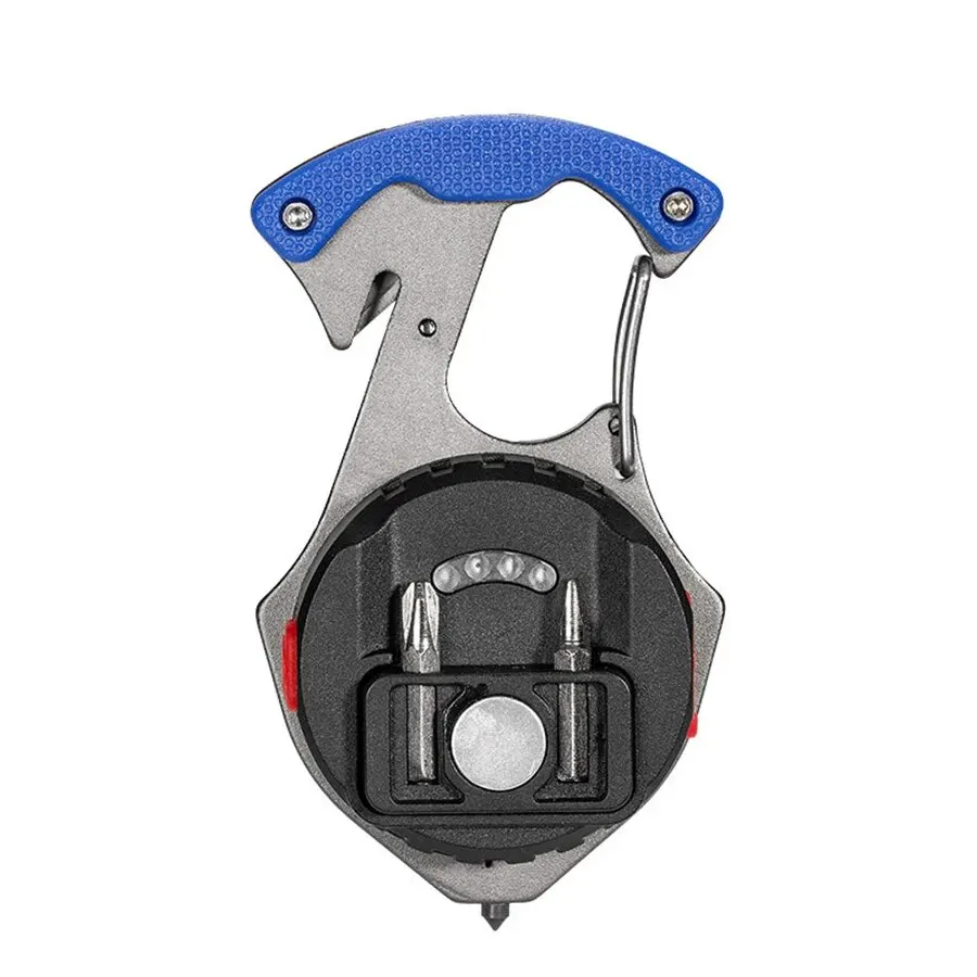 Mini torche porte-clés Portable COB, lampe de poche LED, 7 Modes d'éclairage, lampe de secours Rechargeable avec tournevis, brise-vitre