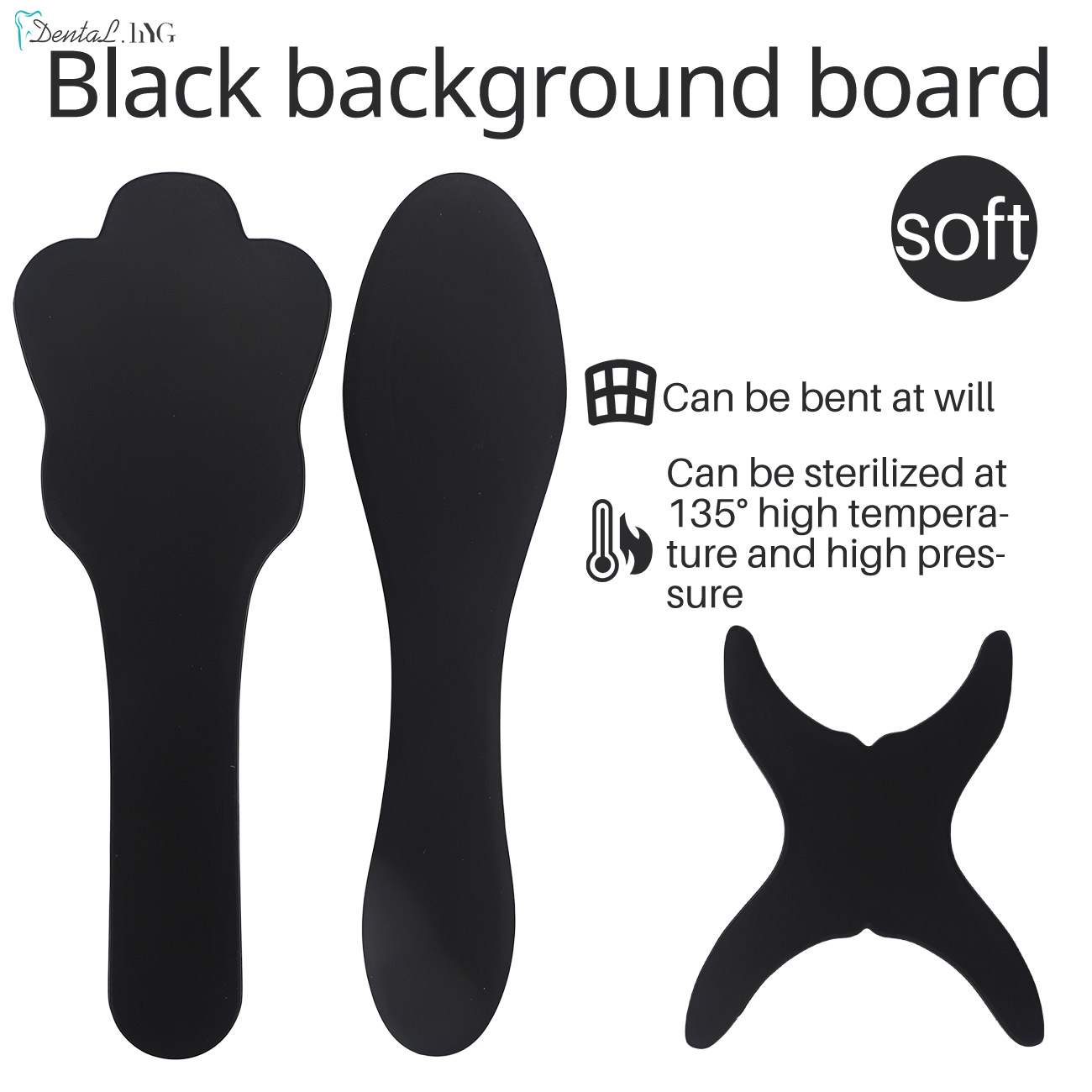 Autoklavierbare Dental-Foto-Kontrastplatte, fotografische schwarze Hintergrundplatte, Kontrastplatte für orale Wangenform