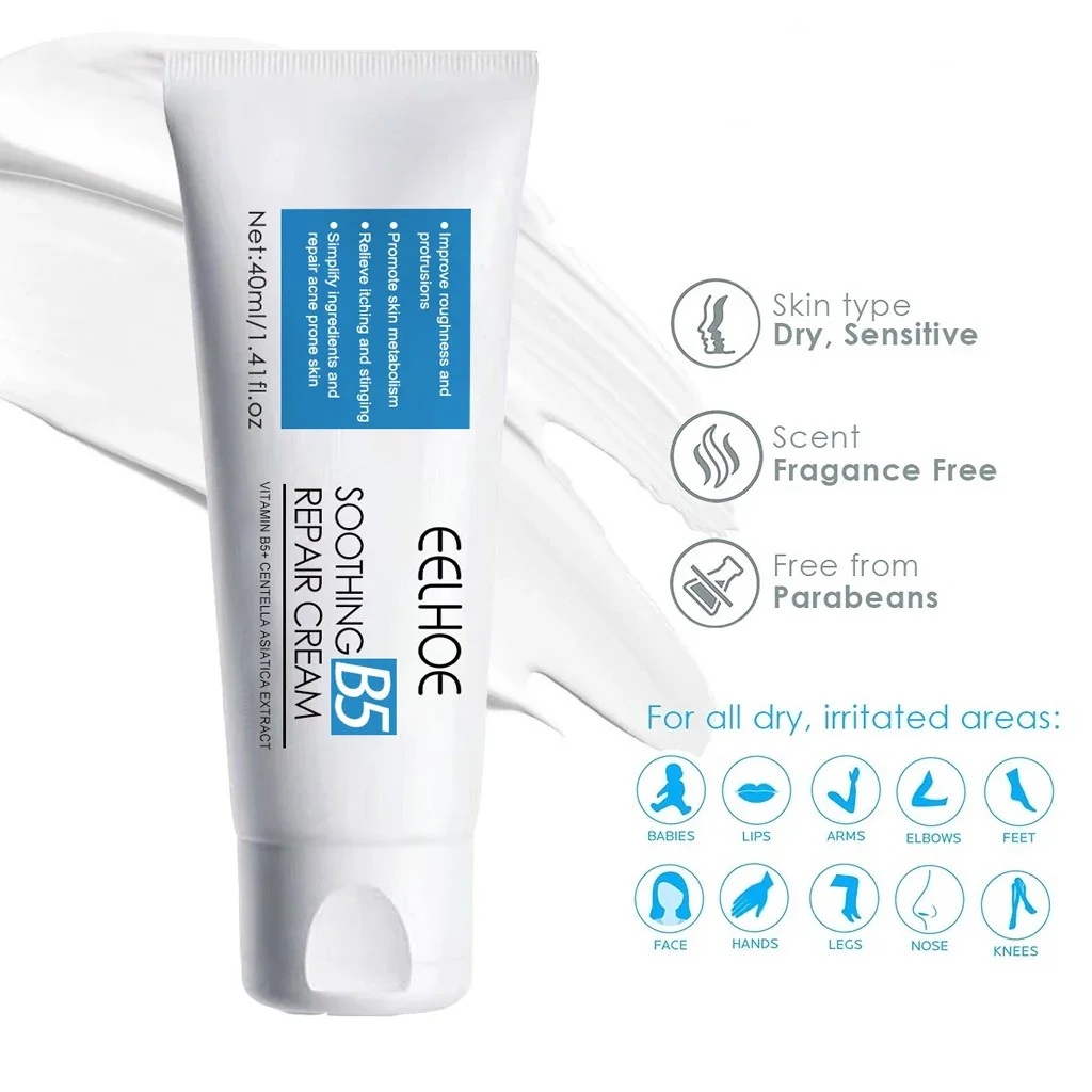 Crema reparadora Cicaplast B5, 40ml, crema reparadora hidratante, calma el enrojecimiento, la picazón, nutre, mejora la crema protectora solar reparadora