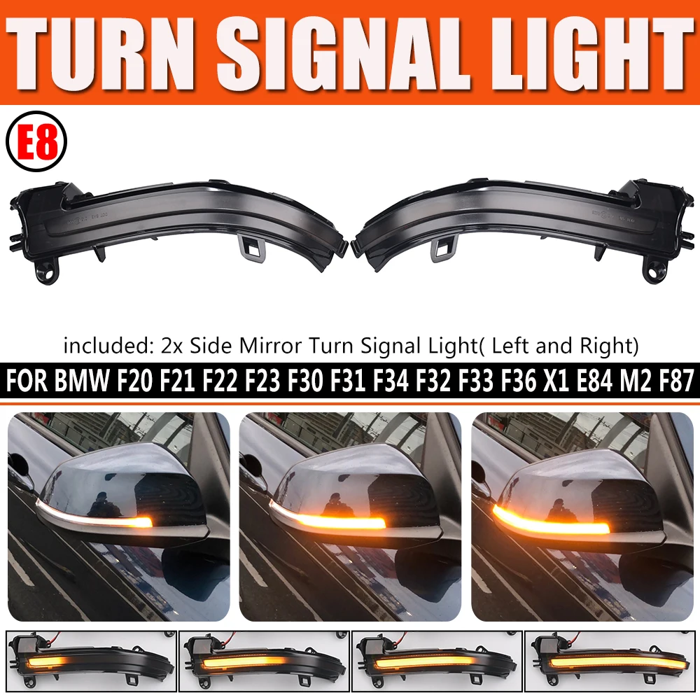LED Năng Động Nhan Mặt Gương Tuần Tự Sáng Đèn Cho Xe BMW 1 2 3 4 Loạt F20 F21 F22 F23 f30 F31 F32 F33 F34 X1 E84 I3