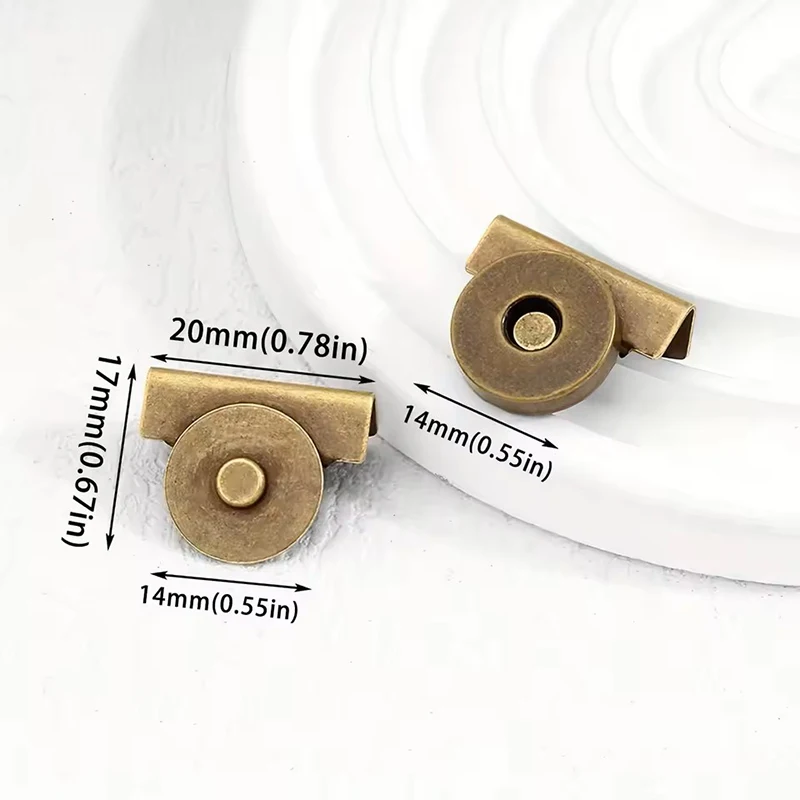 5Pairs Metal Seamless Magnetic Buckle for Bags - Magnetic Snap Buttons for DIY Buckle Closure Magnetic Snaps for Handbags