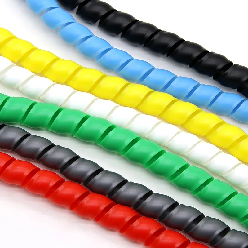 1/3/5Meters 8mm ~ 35mm Line Organizer Pipe Protection Flexible Spiral Wrap Winding Cable Wire Protector Cable Sleeve Cover Tube