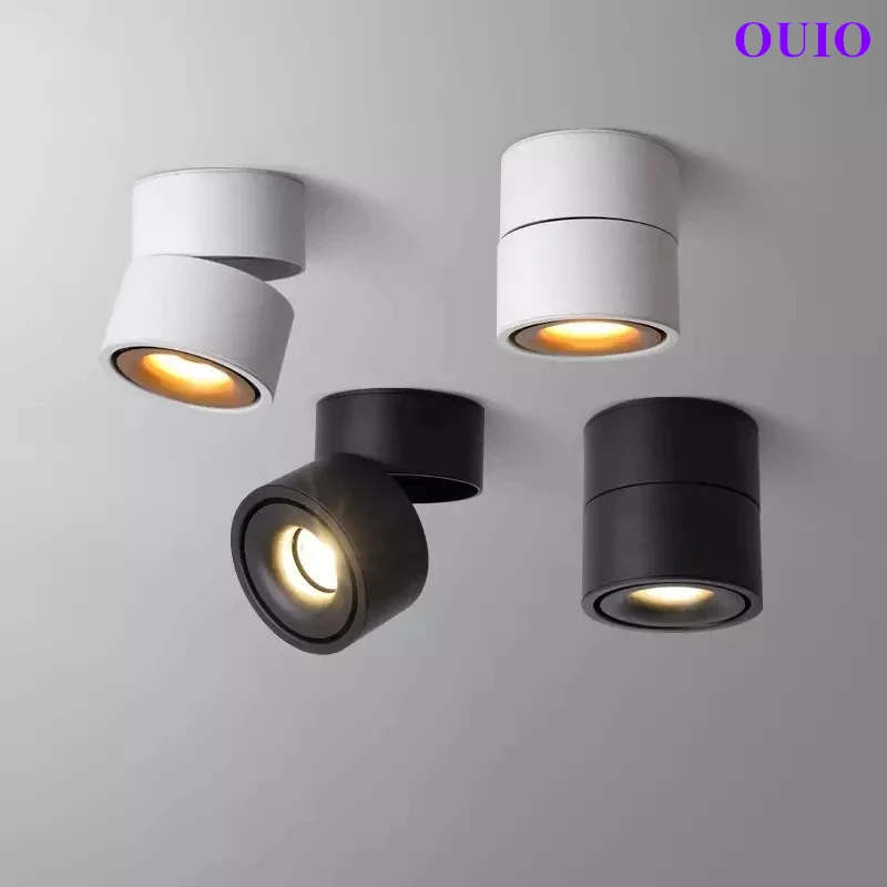 Bề Mặt Gắn Xoay Chống Lóa Mờ Đèn LED Âm Trần Downlight 24W/20W/15W/10W COB đèn Ốp Trần Đèn AC90-260V Chiếu Sáng Trong Nhà