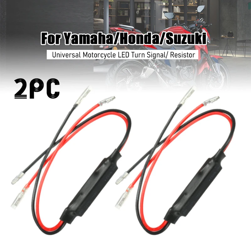 2pcs 12V Motorcycle Signal Lamp Turn Signal Indicator Motorcycle LED Load Resistor Flasher For Yamaha/Honda/Suzuki