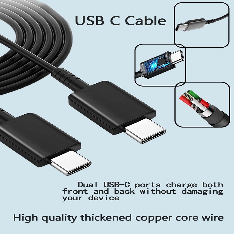 1pcs 2pcs 3pcs5pcs PD 45W Dual Type C Super Fast Charge Cable 5A PD Quick Charge Data Cable For Samsun S22 S23Plus Note 20 Ultra