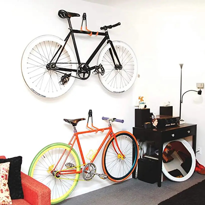 Gancio in metallo resistente Organizzatore per garage Montaggio a parete Ganci per ganci per biciclette Montaggio a parete Gancio di stoccaggio antiscivolo per scale Attrezzo da giardino