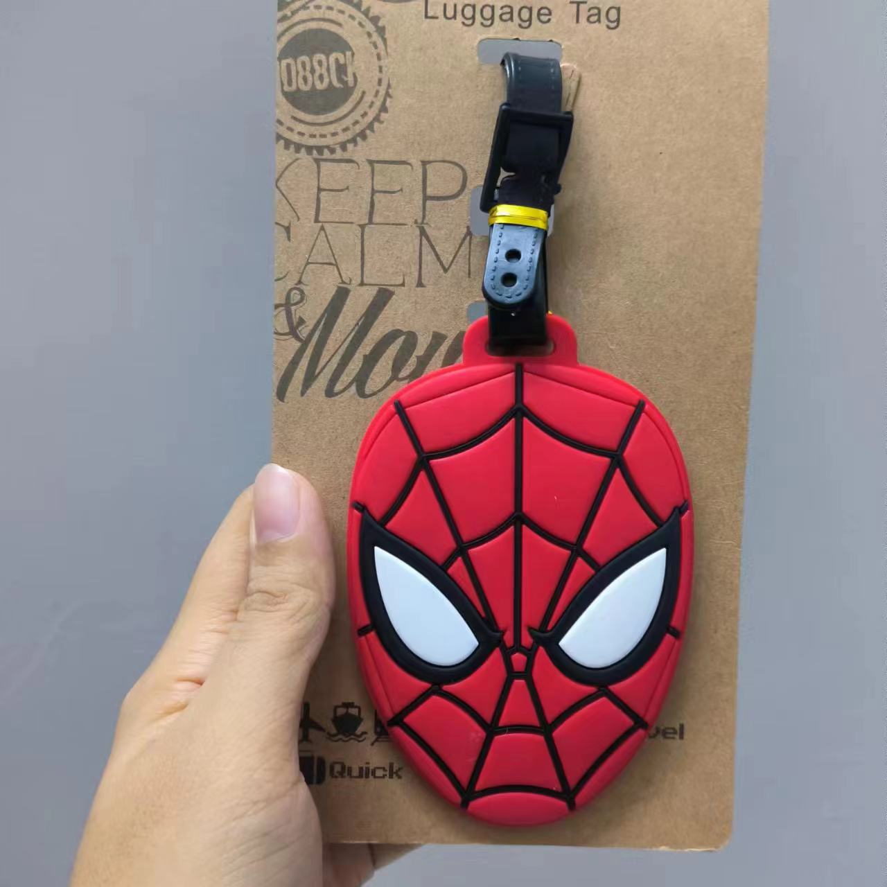 トラベルアクセサリー PVC 荷物タグアニメ漫画スパイダーマンスーツケースポータブルラベル