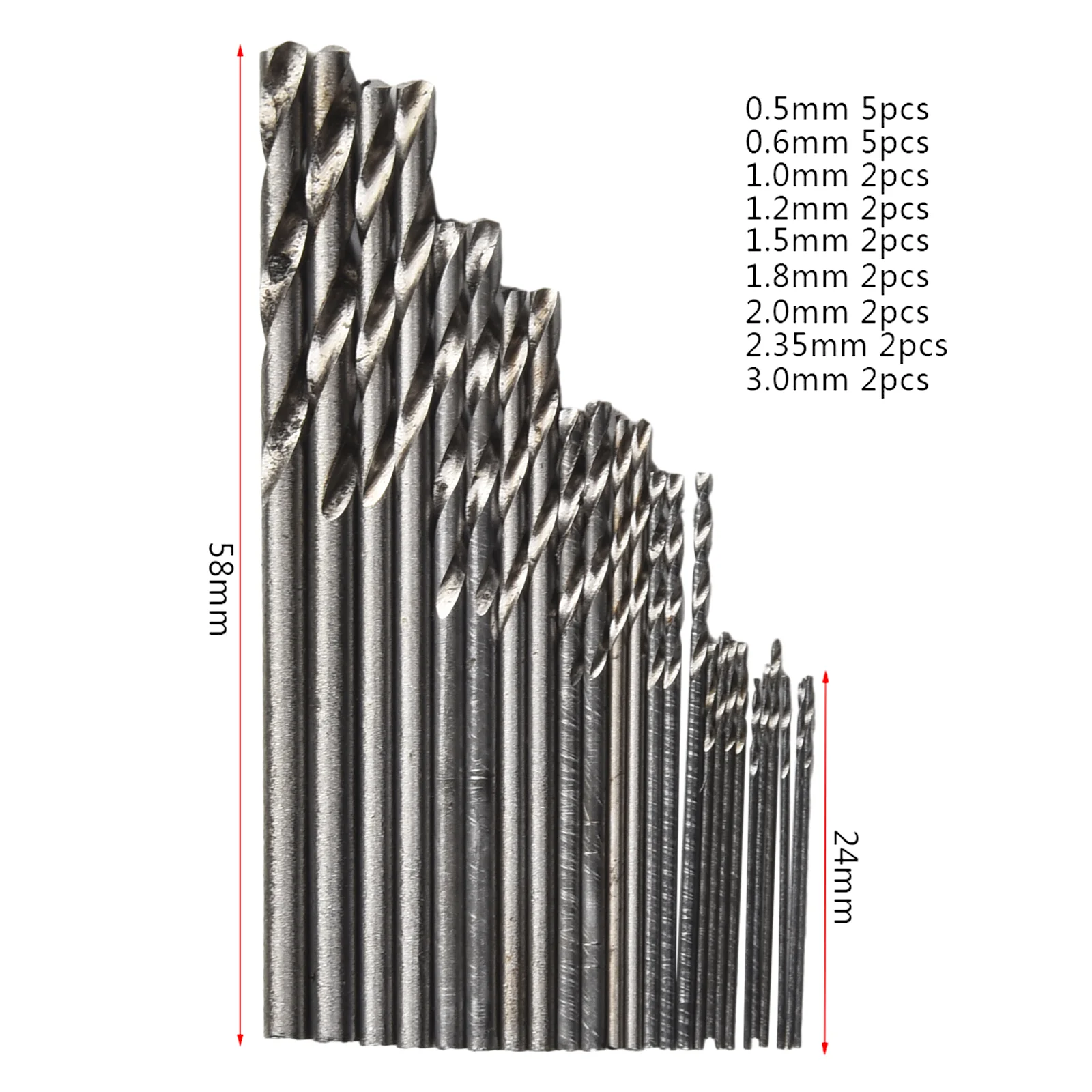25 PC Hss Micro เจาะชุด Bit 0.5 มม.-3 มม.เหล็กความเร็วสูง PCB เจาะขนาดเล็กเครื่องประดับเครื่องมือสําหรับ Dremel ชุด Bit สําหรับเครื่องเจาะไฟฟ้าชุด