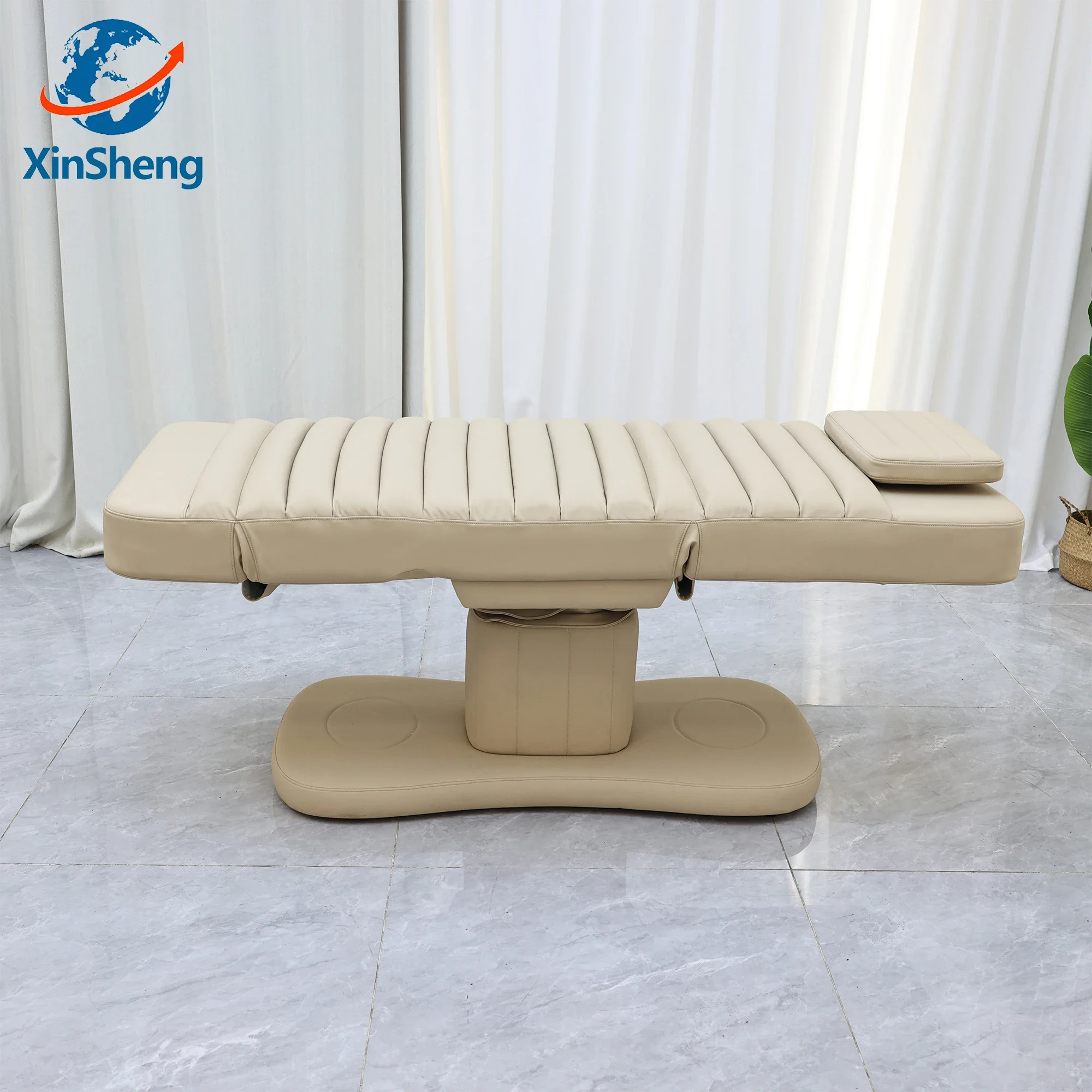 Xinsheng elétrica dobrável cama de spa facial hidroterapia mesa de massagem salão de beleza cadeira de cílios ajustável móveis de loja de cuidados de beleza