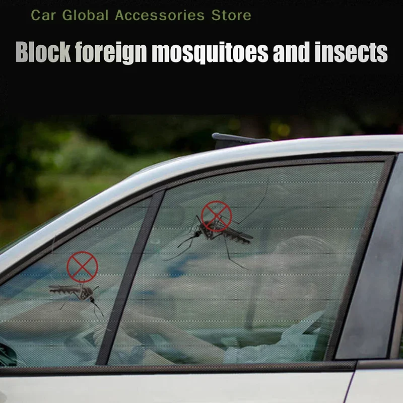 Auto Fenster Net Auto Mit Dem Auto Sonnenschirm Anti-mücken Insekten Belüftung Atmungsaktive Schattierung Kühlung Auto Tür Bildschirm Fenster