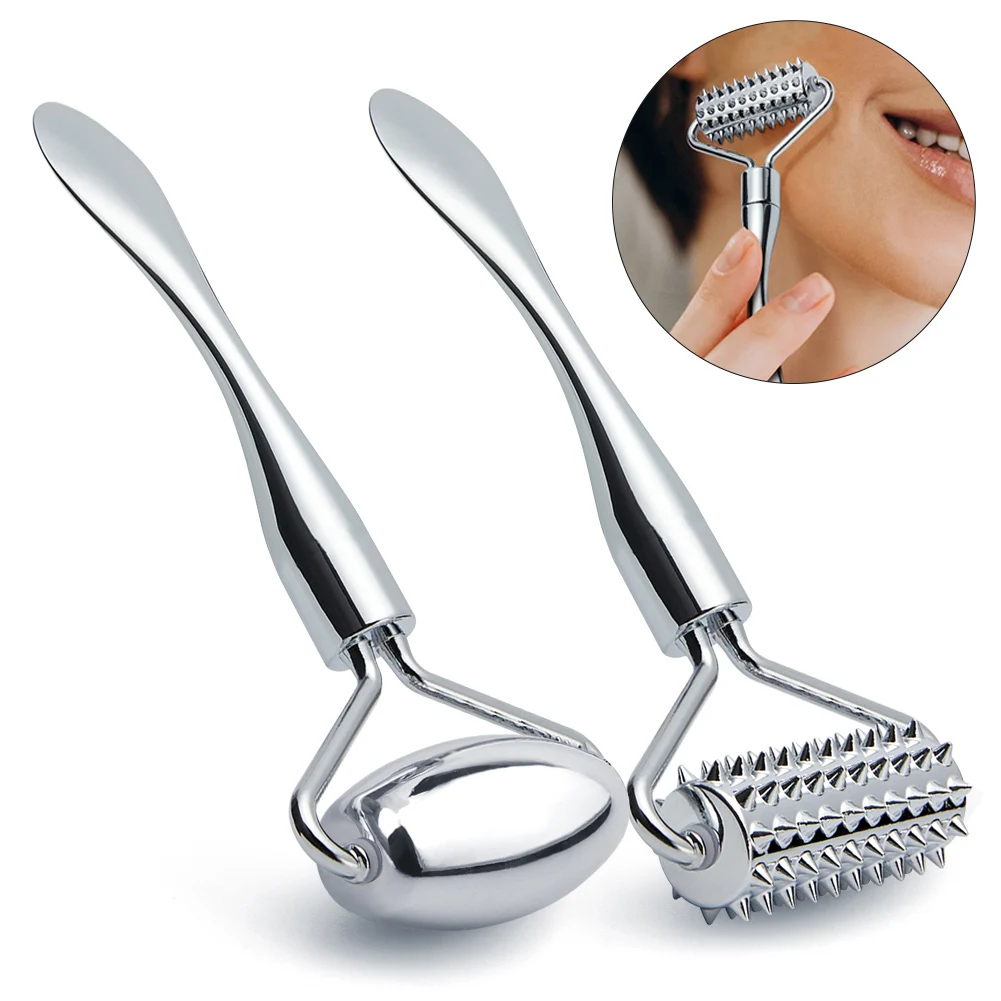Mini palo de masaje de ojos 2 en 1, herramienta de cuchara de mezcla Facial, aplicador de ojeras, bolsa de ojos anticrema, estiramiento Facial