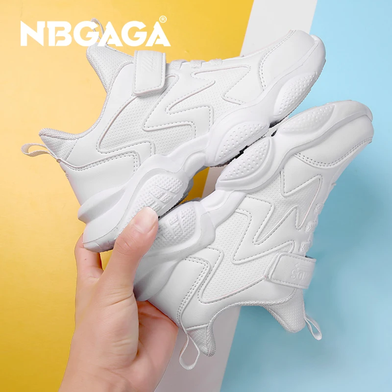 สาวรองเท้าฤดูใบไม้ร่วงชายสีขาวรองเท้าสบายๆเด็ก Anti-SLIP Soft Sole รองเท้าผ้าใบเด็กเทนนิสโรงเรียนกีฬากลางแจ้งรองเท้า