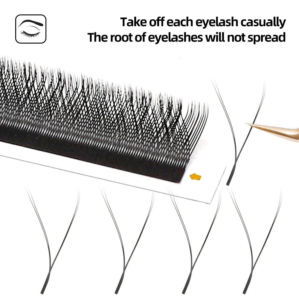 LAIYANUO W Shaped Bloom 2D 3D 4D 5D 6D 7D 8D Automatic Flowering Premade Fans Eyelashes Extensions Natural yy Individual Lashes
