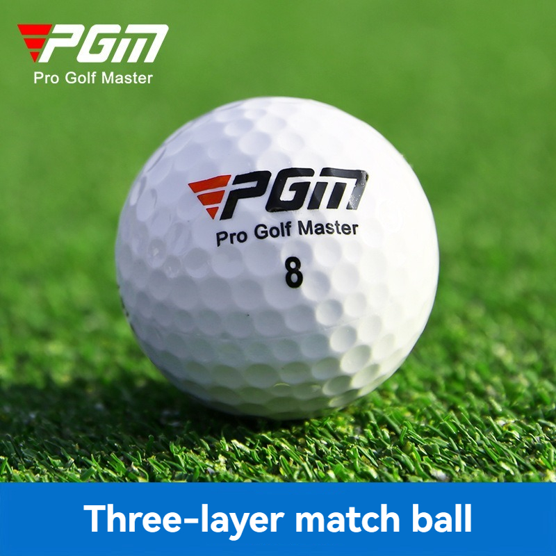ลูกกอล์ฟ PGM ระดับพรีเมียมสามชั้น สำหรับฝึกซ้อม การแข่งขัน การฝึกซ้อมเพื่อเพิ่มระยะทางและการตีตรง ออกแบบมาเพื่อการเล่นกีฬา