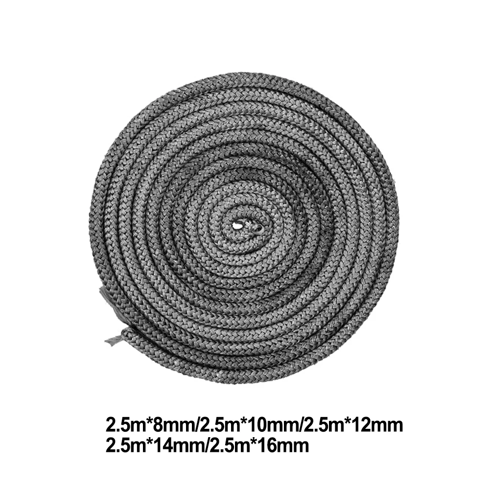 8/10/12/14/16 มม.เตาเชือกไฟเบอร์กลาสซีลเตา Fire เชือกเตาผิงซีลประตูสายไฟเปลี่ยนเตาเชือก 2.5 M